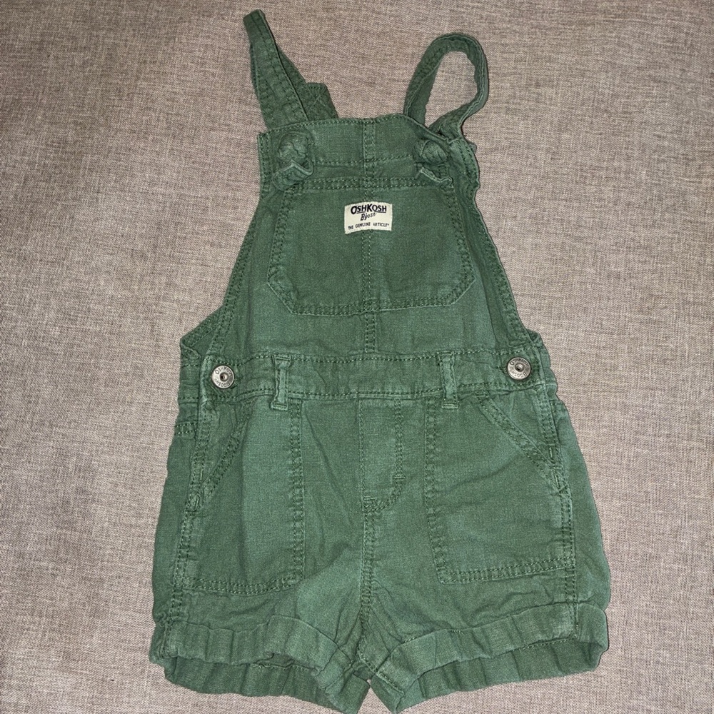 OshKosh B'gosh Forest Green Toddler Short Overalls